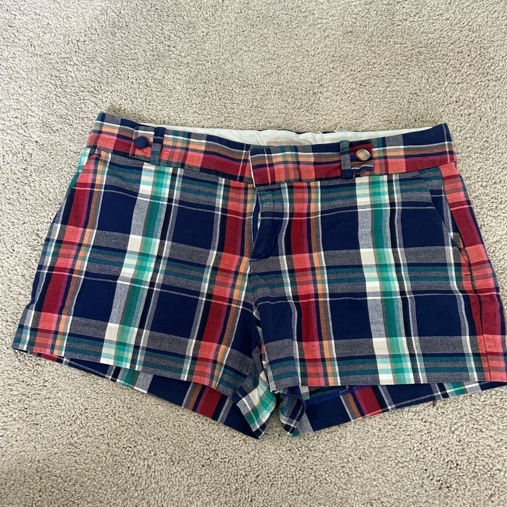 Banana Republic Ryan Fit Plaid Stretch Chino Shorts Women’s Size 14